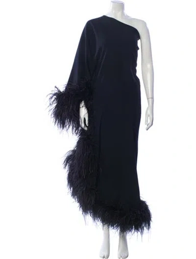 Pre-owned Taller Marmo One-shoulder Long Dress In Blue