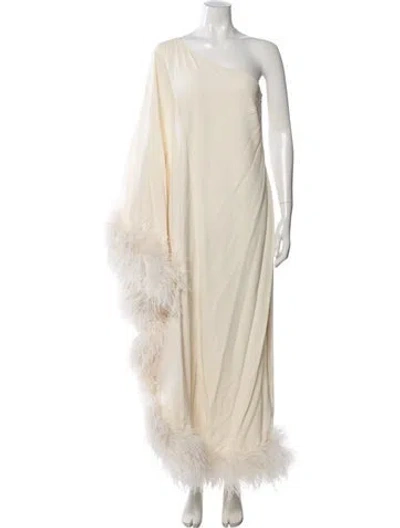 Pre-owned Taller Marmo One-shoulder Long Dress In Neutral