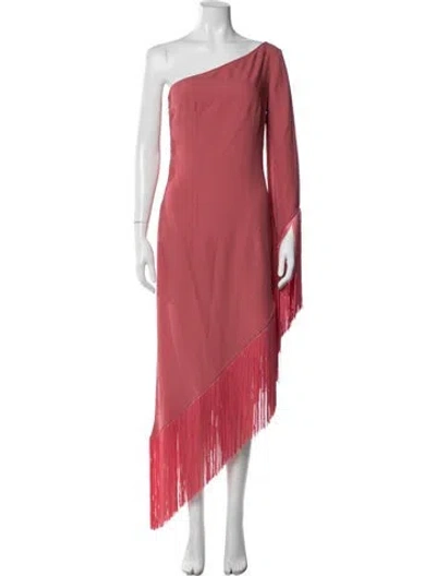 Pre-owned Taller Marmo One-shoulder Long Dress In Pink