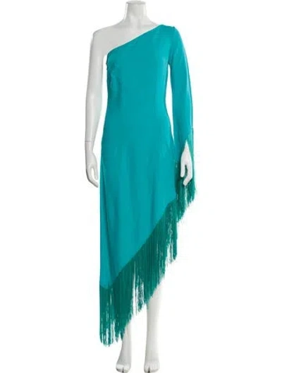 Pre-owned Taller Marmo One-shoulder Long Dress W/ Tags In Blue