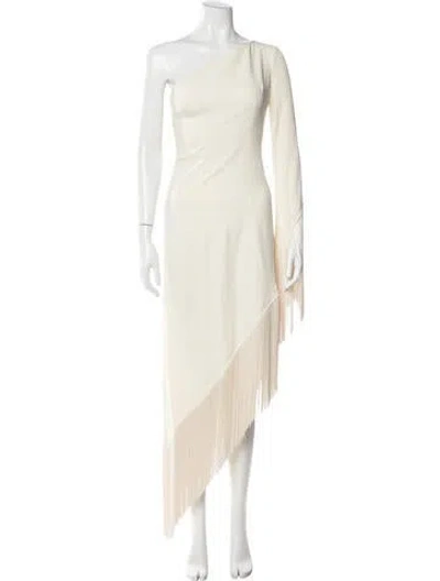 Pre-owned Taller Marmo One-shoulder Long Dress W/ Tags In Neutrals