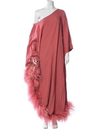 Pre-owned Taller Marmo One-shoulder Long Dress W/ Tags In Pink
