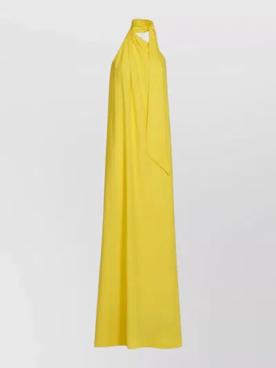 Taller Marmo One-shoulder Maxi Dress In Yellow