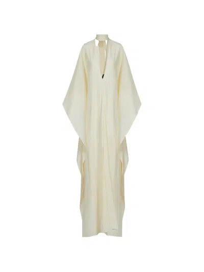 Taller Marmo Ooo Kaftan Linen Dress In Neutral