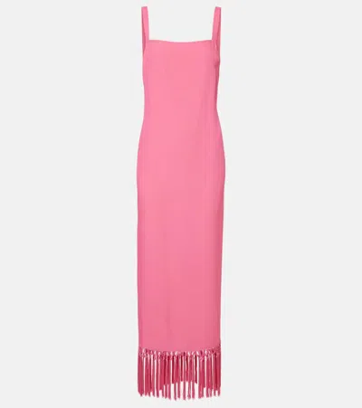 Taller Marmo Palermo Fringed Maxi Dress In Pink