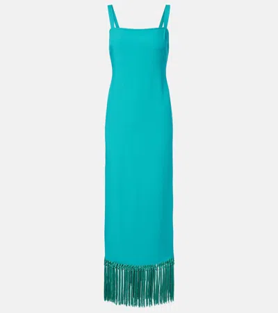 Taller Marmo Palermo Fringed Midi Dress In Blue
