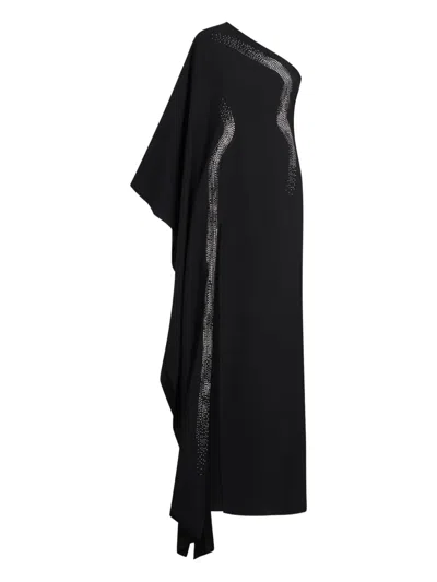 Taller Marmo Palladium One-shoulder Embellished Maxi Dress In Black