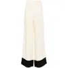 Taller Marmo Marlene Crepe And Cady Wide-leg Pants In Neutral