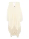 Taller Marmo Very Ross Fringed Satin-trimmed Crepe Kaftan