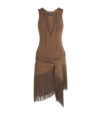 Taller Marmo Pareo-detail Sahara Swimsuit In Brown