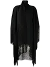 Taller Marmo Mrs Ross Fringed Scarf-neck Crepe Kaftan Dress