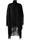 Taller Marmo Mrs Ross Fringed Scarf-neck Crepe Kaftan Dress
