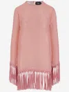 Taller Marmo Linen-blend Fringed Claudia Mini Dress