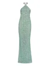 Taller Marmo Poseidon Sequined Gown In Green