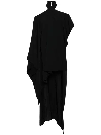 Taller Marmo Pre Metauro Asymmetric Kaftan In Black