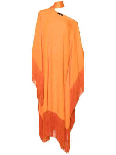 Taller Marmo Pre Tevere Fringed Kaftan In Orange