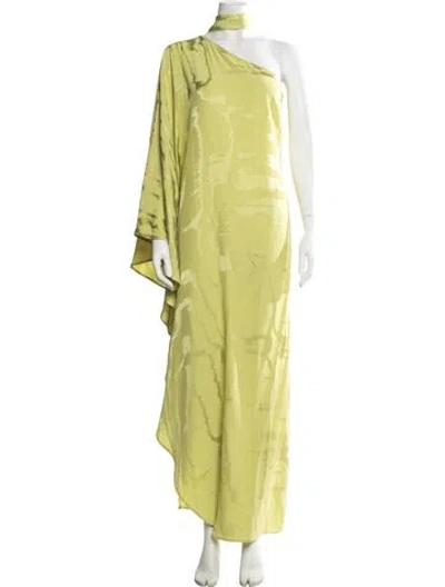 Pre-owned Taller Marmo Printed Long Dress In Green