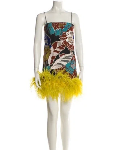 Pre-owned Taller Marmo Printed Mini Dress In Multi