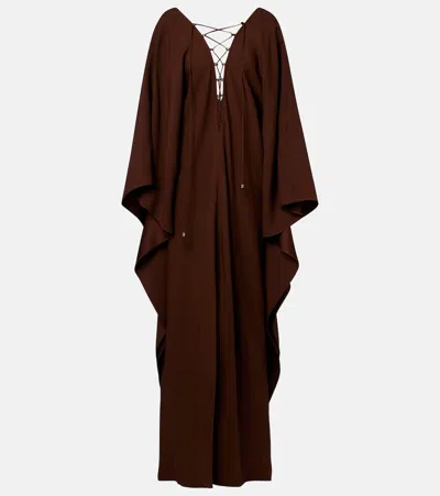 Taller Marmo Sahara Crêpe Cady Kaftan In Brown
