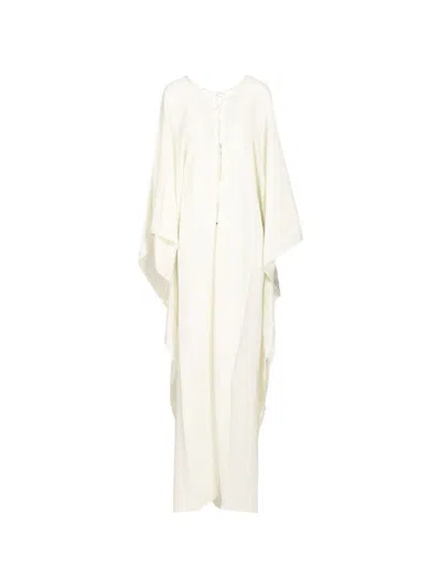 Taller Marmo Sahara Lace-up Cady Gown In Neutral