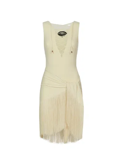 Taller Marmo Sahara Lace-up Swimsuit And Pareo Set In Gold