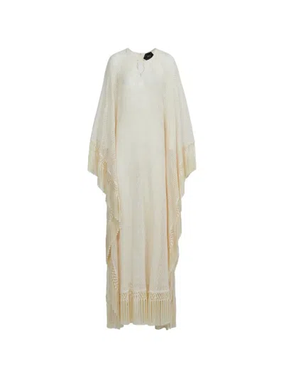 Taller Marmo Santa Fe Fringed Kaftan Maxi Dress In Neutral