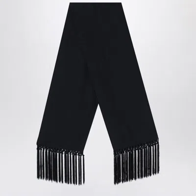 Taller Marmo Scarf With Fringes In Black