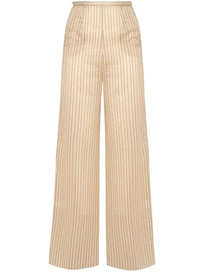 Taller Marmo Seine Striped Trousers In Neutrals