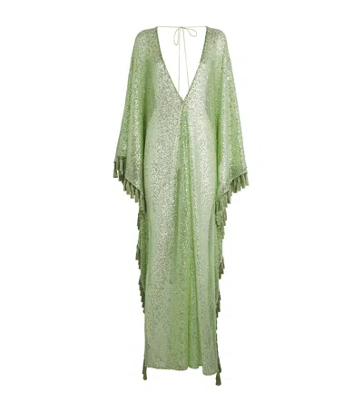 Taller Marmo Sequin Absolutely Ooo Kaftan In Animal Print
