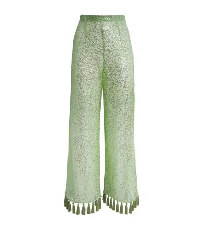 Taller Marmo Sequin Cala Escondida Trousers In Animal Print