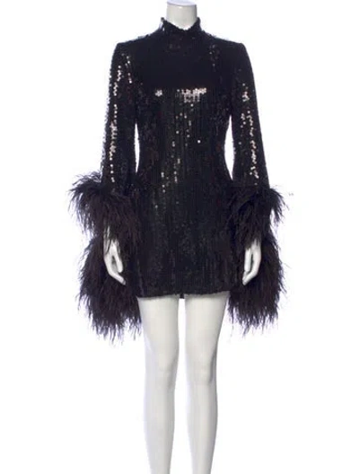 Pre-owned Taller Marmo Sequin Mini Dress In Blue