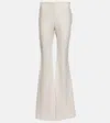 Taller Marmo Sequined Flared Pants In Ivory