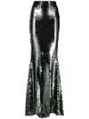 Taller Marmo Sequinned Maxi Skirt In Silver