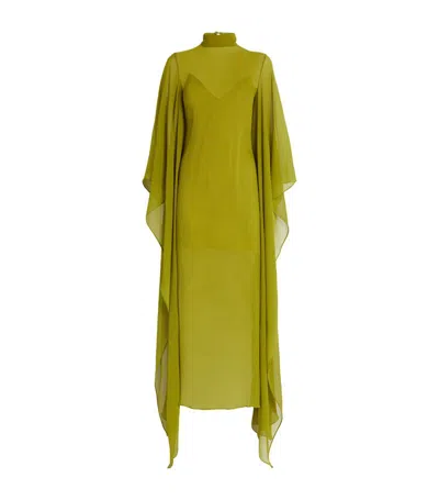 Taller Marmo Lanzarote真丝雪纺罩衫裙 In Green