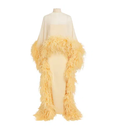 Taller Marmo Silk Marvelous Kaftan Maxi Dress In Brown