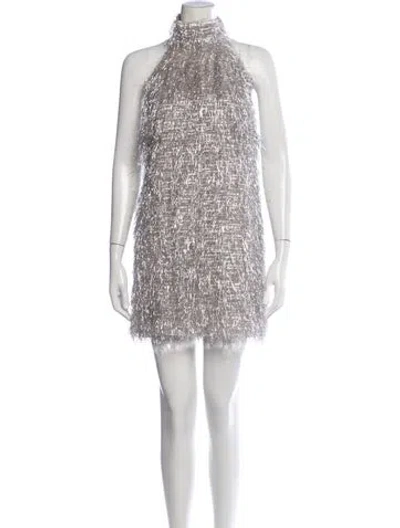 Pre-owned Taller Marmo Silk Mini Dress In Brown