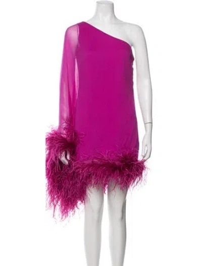 Pre-owned Taller Marmo Silk Mini Dress In Pink