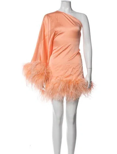 Pre-owned Taller Marmo Silk Mini Dress W/ Tags In Orange/pink