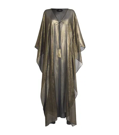 Taller Marmo Silk Paradis Kaftan In Gold