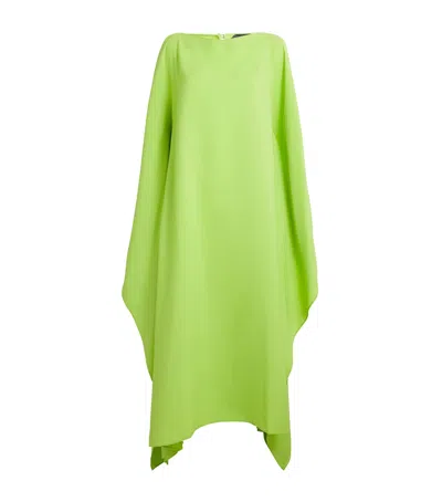 Taller Marmo Split-sleeve Spectacular Kaftan Maxi Dress In Green