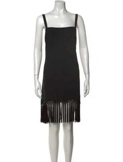 Pre-owned Taller Marmo Square Neckline Mini Dress In Black