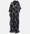 Taller Marmo Stevie Tie-neck Silk-blend Lamé Kaftan In Black