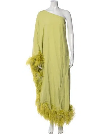 Pre-owned Taller Marmo Strapless Long Dress In Green