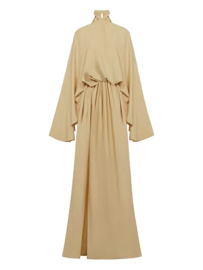 Taller Marmo Sundance Halter-neck Maxi Dress In Neutral