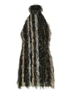 Taller Marmo Sylvia Metallic-fringe Halter-neck Mini Dress In Multi