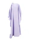 Taller Marmo Sza Sza Feather-detail Maxi Dress In Purple