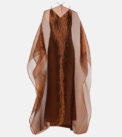 Taller Marmo Sza Sza Fil Coupé Kaftan In Brown