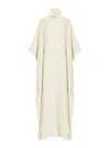 Taller Marmo Sza Sza Kaftan Garden Crepe Maxi Kaftan Dress In White