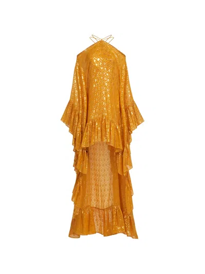 Taller Marmo 스자 스자 오퓰런스 카프탄 드레스 In Yellow