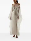 Taller Marmo Sza Sza Organza-overlay Slip Dress In White